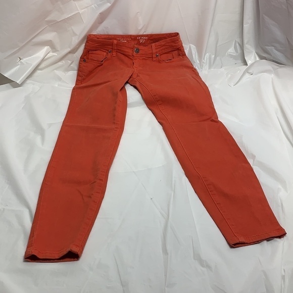 WOMEN’S The Limited Portland Orange Skinny Leg Low Rise Jeans Size 2R - Picture 1 of 11